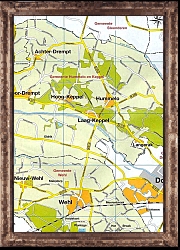 Kaart van de Liemers/Achterhoek