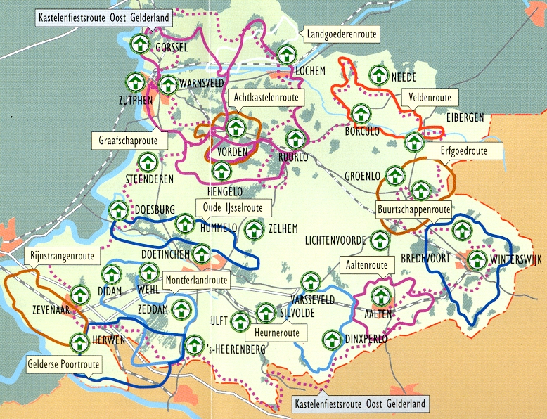 Bewegwijzerde Fietsroutes in Oost Gelderland